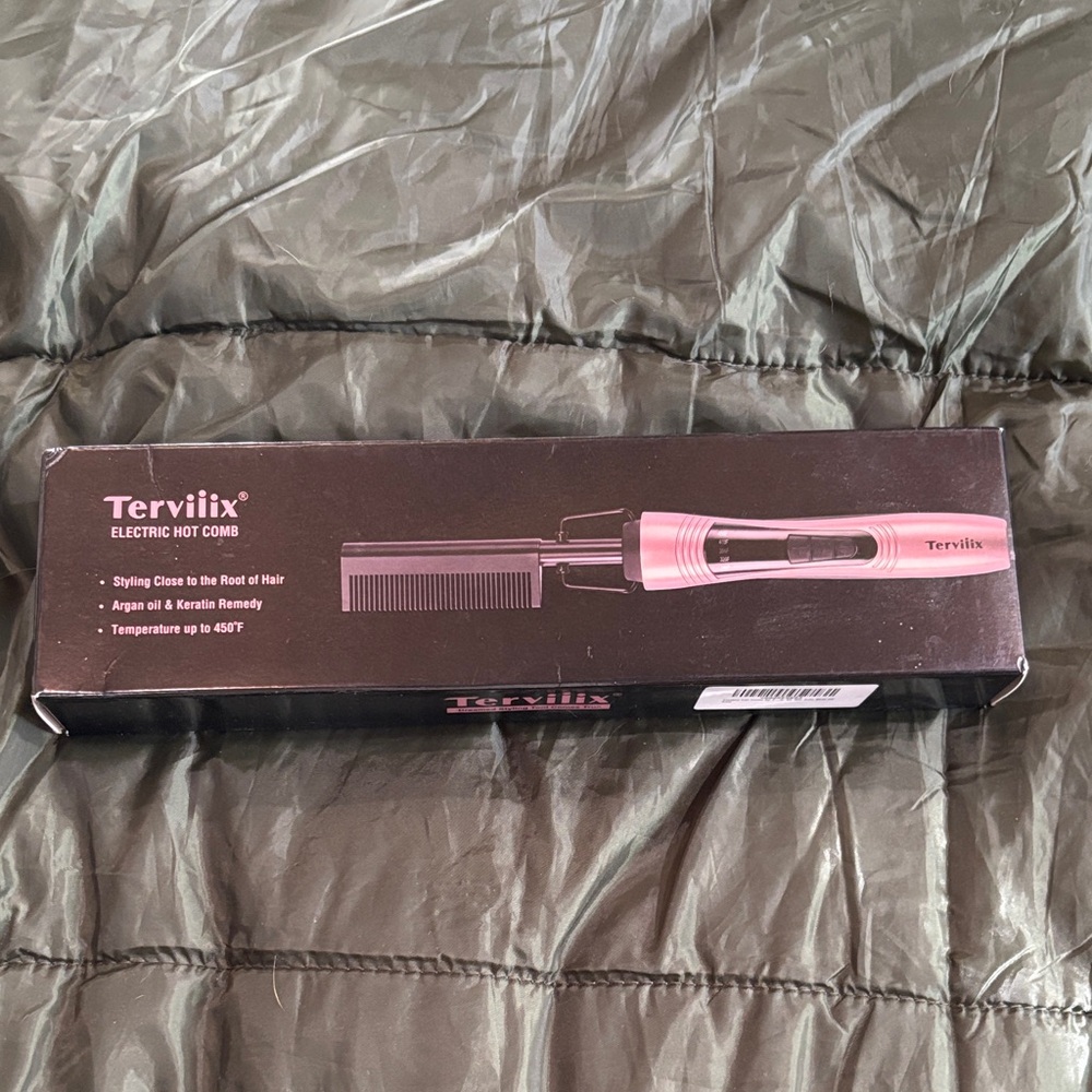 Terviiix Electric Hot Comb in Pink and Black